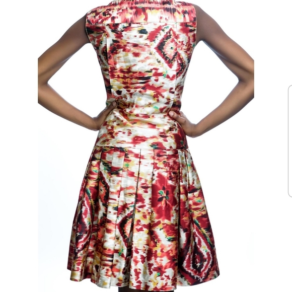 Oscar de la Renta Silk Midi Dress - Picture 2 of 3